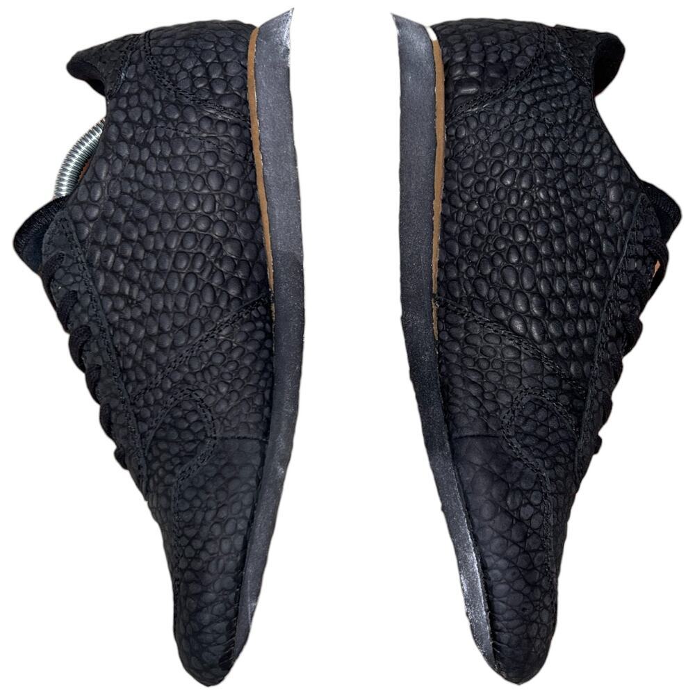 WODEN Ydun Croco II Sneaker Women Size US 5.5 Black Textured Leather Shoe *READ - Picture 12 of 16